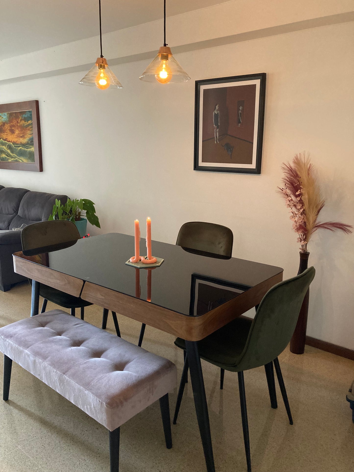 (A) Print “te he visto observándome”